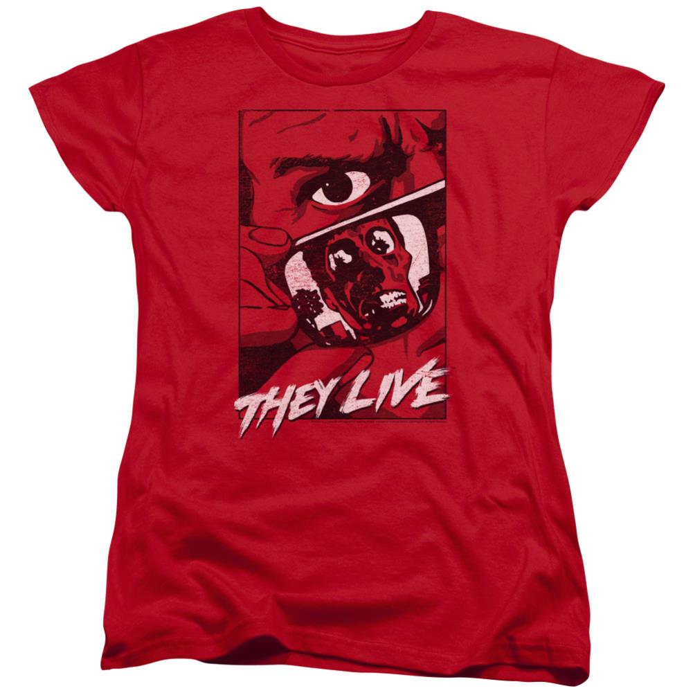 They Live Graphic Poster Women's 18/1 Cotton Short-Sleeve T-Shirt