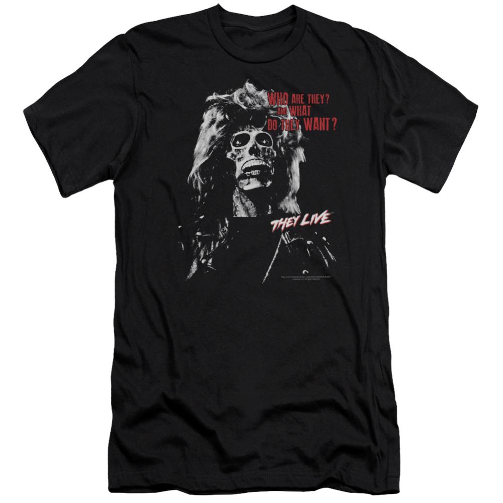 They Live They Want Men's Ultra-Soft 30/1 Cotton Slim Short-Sleeve T-Shirt