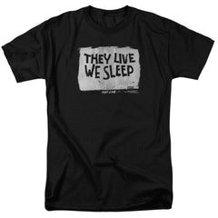 They Live We Sleep Men's 18/1 Cotton Short-Sleeve T-Shirt