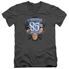 Three Stooges 85th Anniversary 2 Men's 30/1 Cotton Slim V-Neck T-Shirt