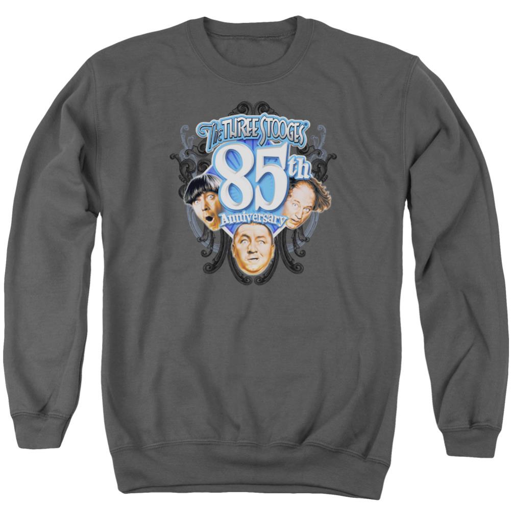 Three Stooges 85th Anniversary 2 Men's Crewneck 50 50 Poly Long-Sleeve T-Shirt