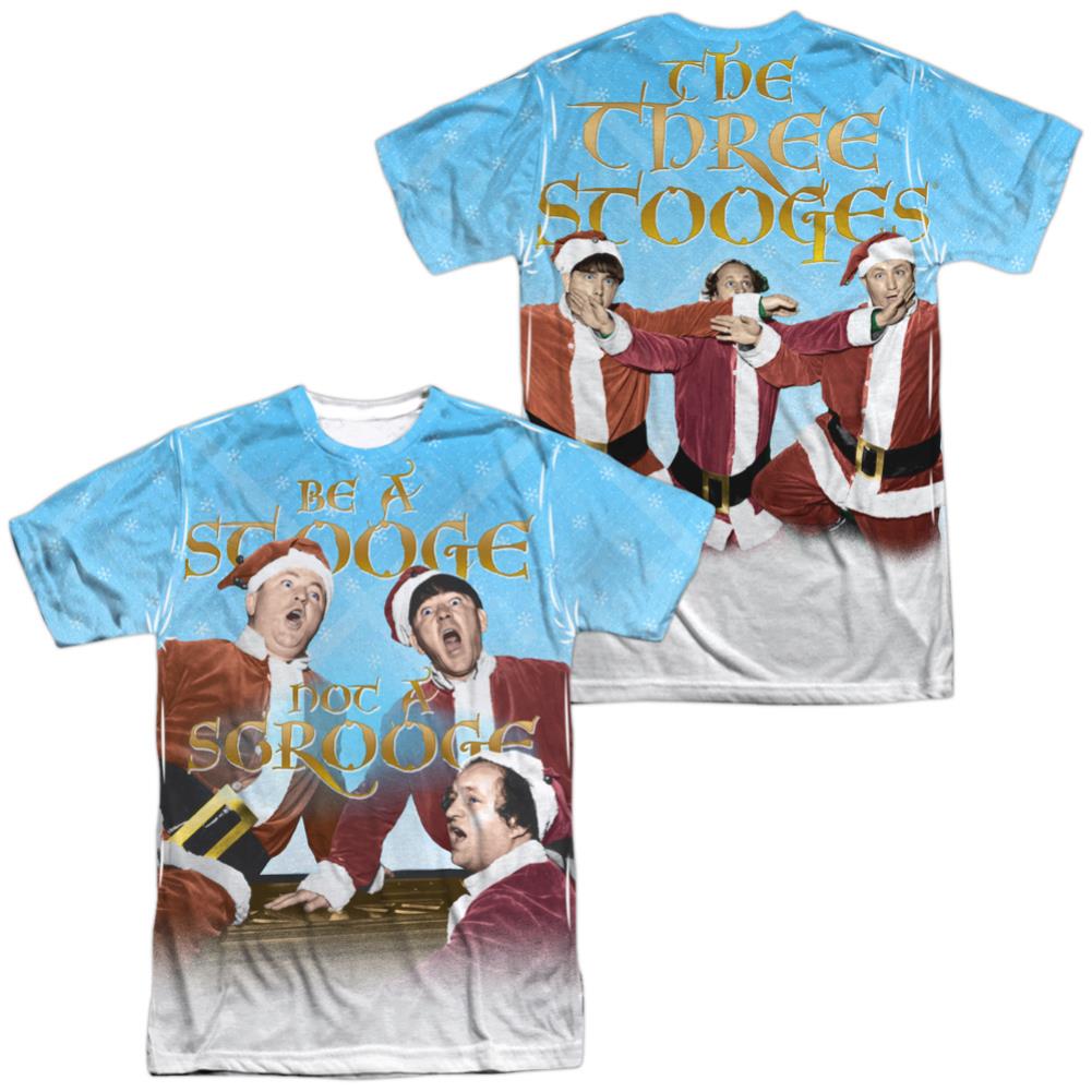 Three Stooges Be A Stooge (Front/Back Print) Men's Regular Fit Polyester Short-Sleeve T-Shirt