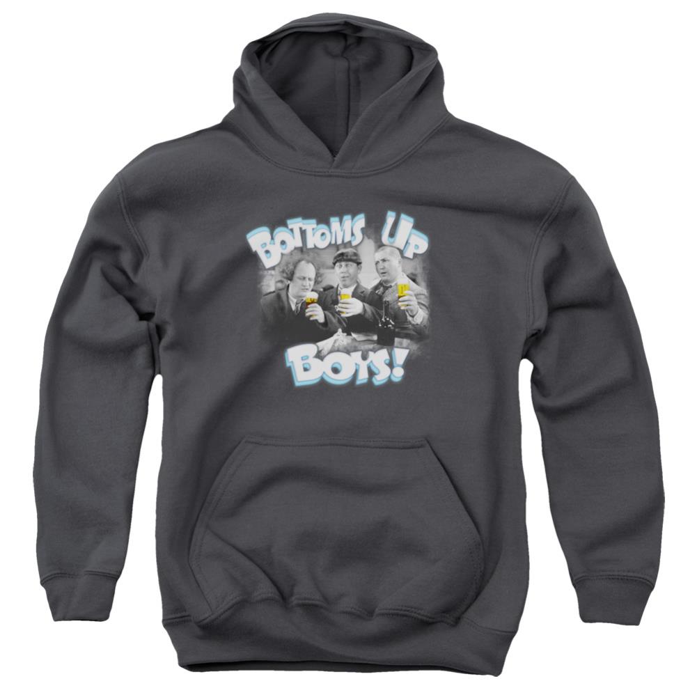 Three Stooges Bottoms Up Youth Cotton Poly Pull-Over Hoodie