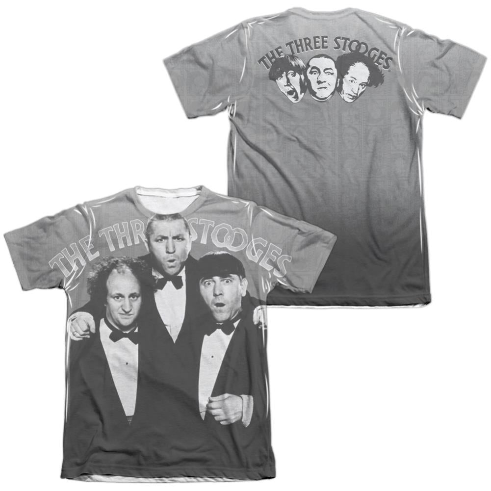 Three Stooges Classy Fellas (Front/Back Print) Men's Regular Fit Poly Cotton Short-Sleeve T-Shirt
