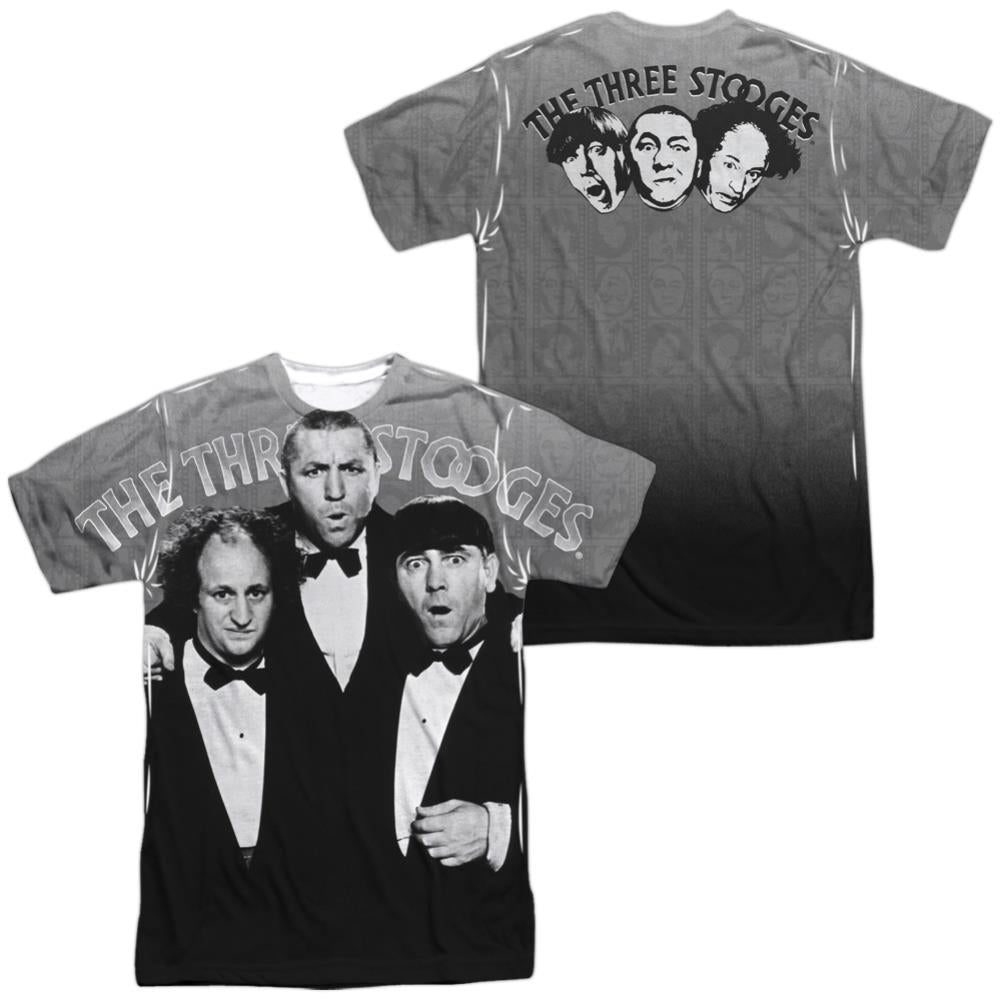 Three Stooges Classy Fellas (Front/Back Print) Men's Regular Fit Polyester Short-Sleeve T-Shirt