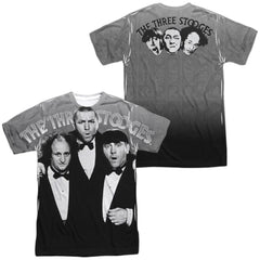 Three Stooges Classy Fellas (Front/Back Print) Men's Regular Fit Polyester Short-Sleeve T-Shirt