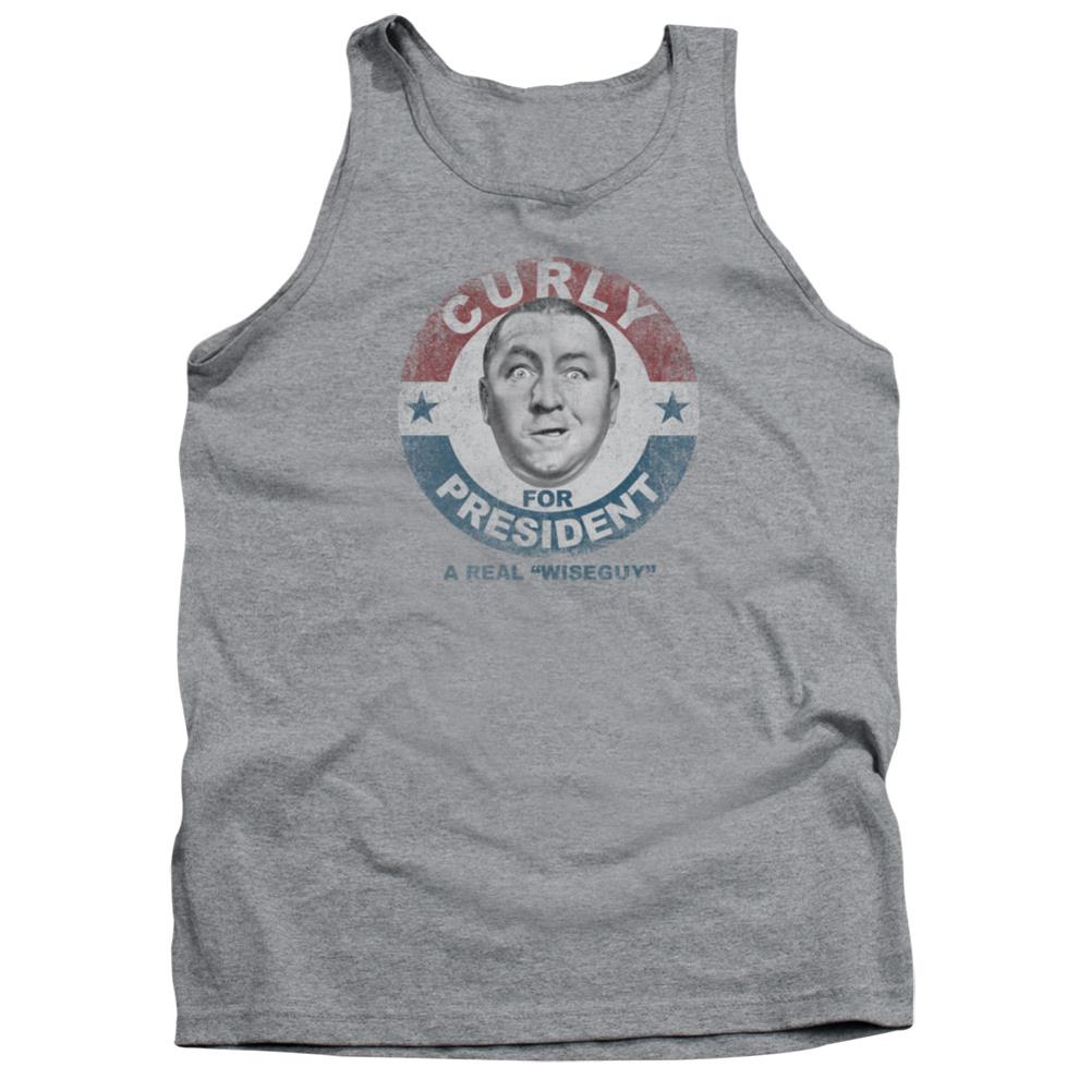 Three Stooges Curly For President Men's 18/1 Cotton Tank Top