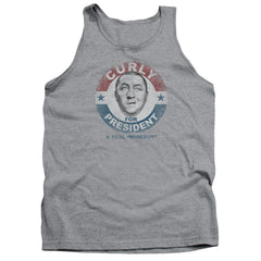 Three Stooges Curly For President Men's 18/1 Cotton Tank Top