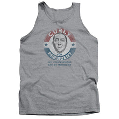 Three Stooges Curly For President Men's 18/1 Cotton Tank Top