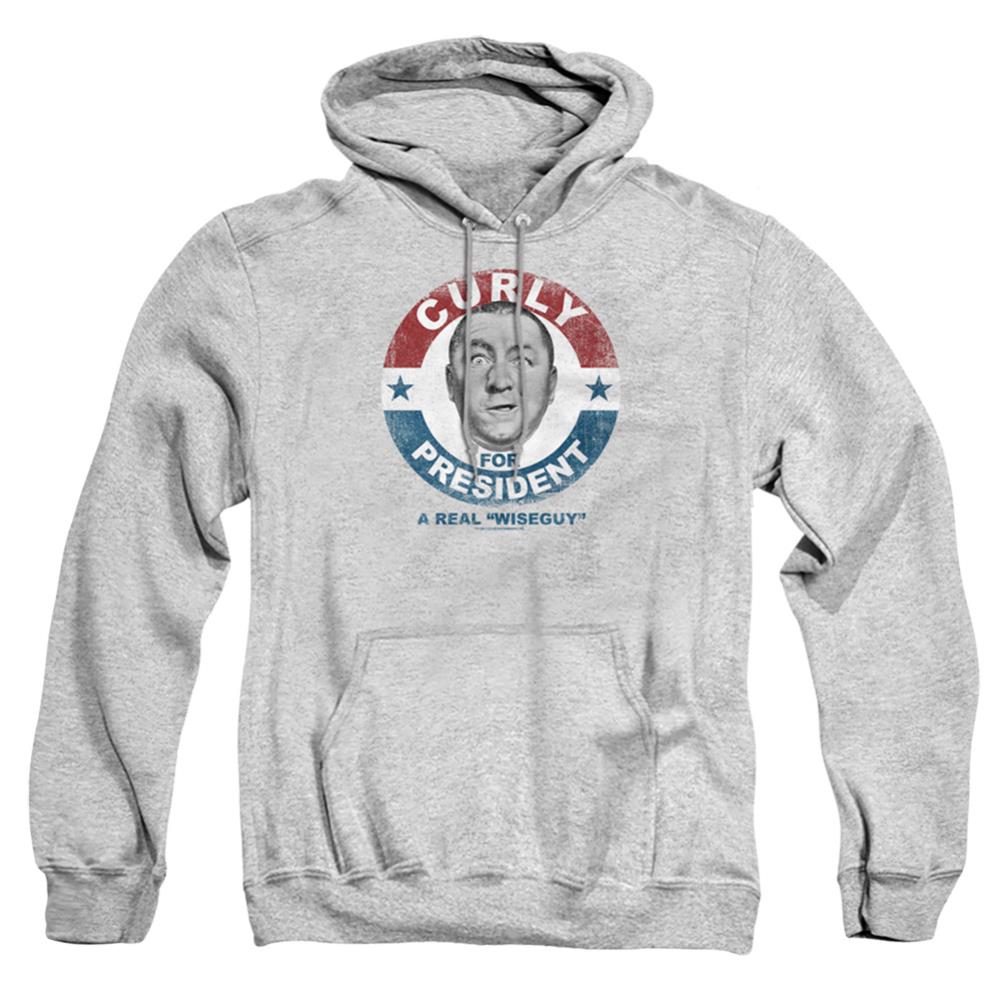 Three Stooges Curly For President Men's Pull-Over 75 25 Poly Hoodie