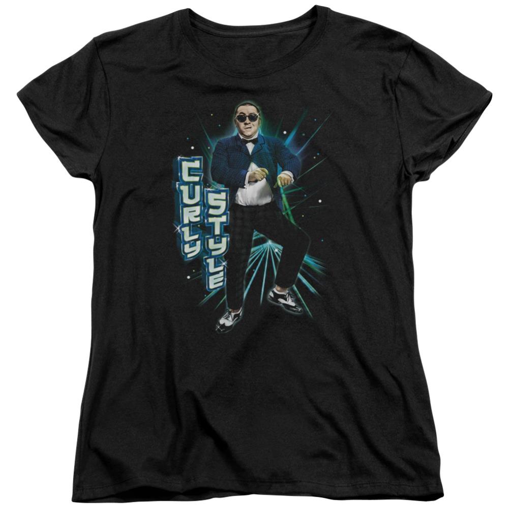 Three Stooges Curly Style Women's 18/1 Cotton Short-Sleeve T-Shirt