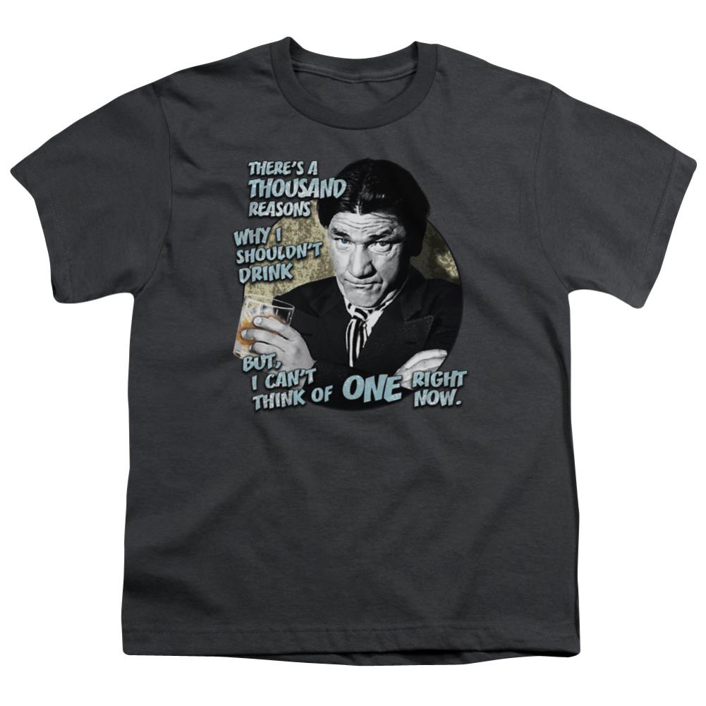 Three Stooges Drink Youth 18/1 100% Cotton Short-Sleeve T-Shirt