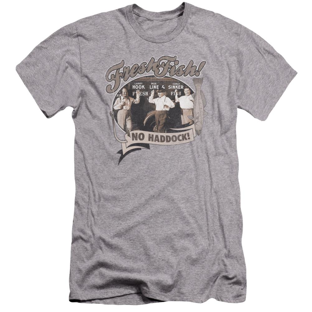 Three Stooges Fresh Fish Men's Ultra-Soft 30/1 Cotton Slim Short-Sleeve T-Shirt