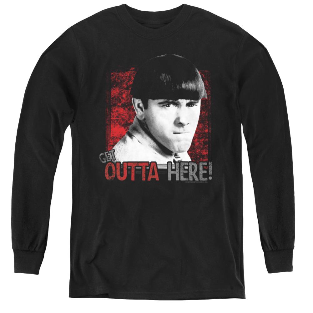 Three Stooges Get Outta Here Youth Long-Sleeve T-Shirt