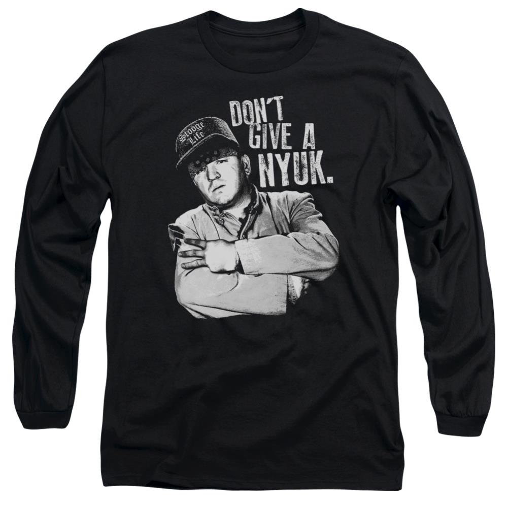 Three Stooges Give A Nyuk Men's 18/1 Cotton Long-Sleeve T-Shirt