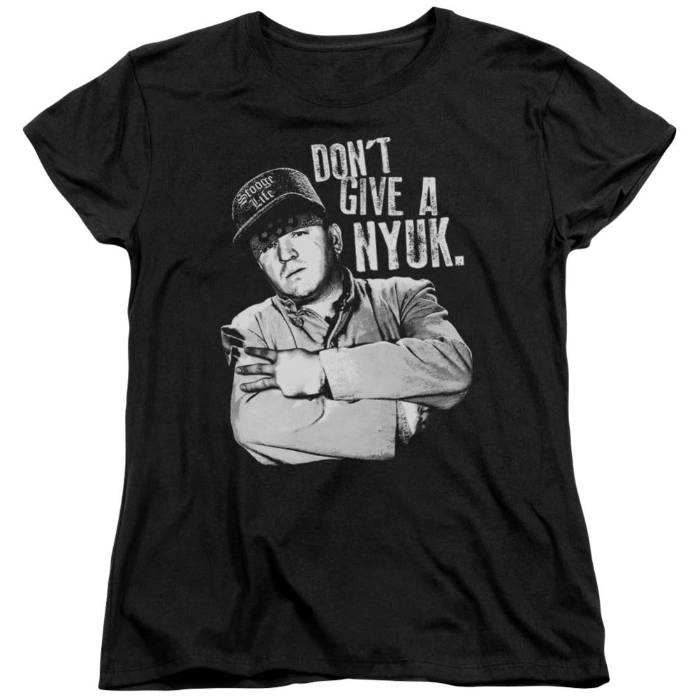 Three Stooges Give A Nyuk Women's 18/1 Cotton Short-Sleeve T-Shirt