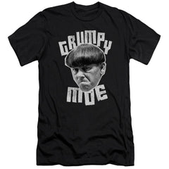 Three Stooges Grumpy Moe Men's Ultra-Soft 30/1 Cotton Slim Short-Sleeve T-Shirt