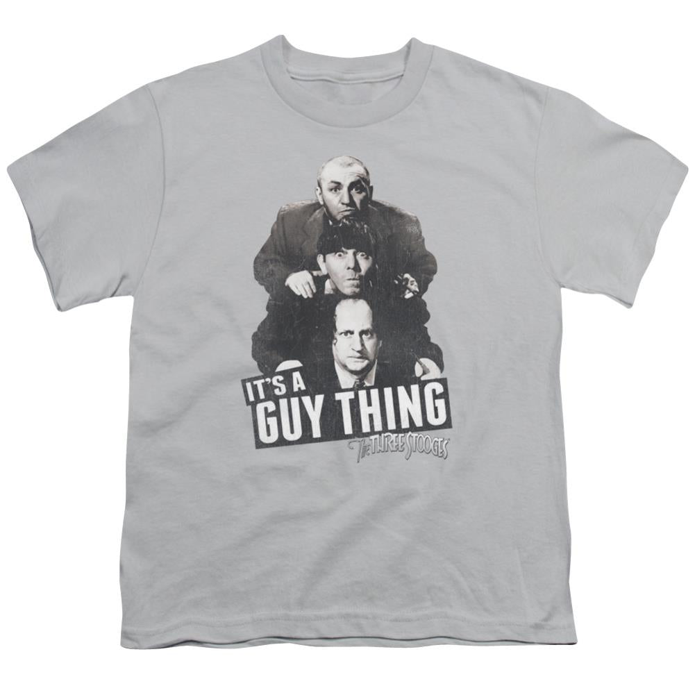 Three Stooges Guy Thing Youth 18/1 100% Cotton Short-Sleeve T-Shirt