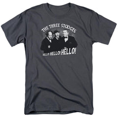 Three Stooges Hello Again Men's 18/1 Cotton Short-Sleeve T-Shirt