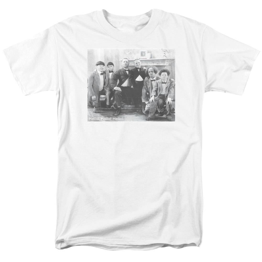 Three Stooges Hello Men's 18/1 Cotton Short-Sleeve T-Shirt