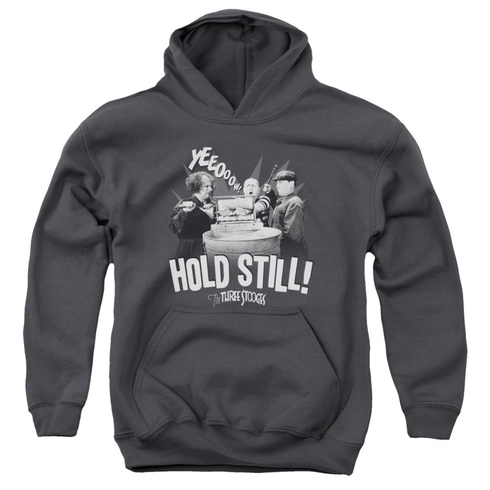 Three Stooges Hold Still Youth Cotton Poly Pull-Over Hoodie
