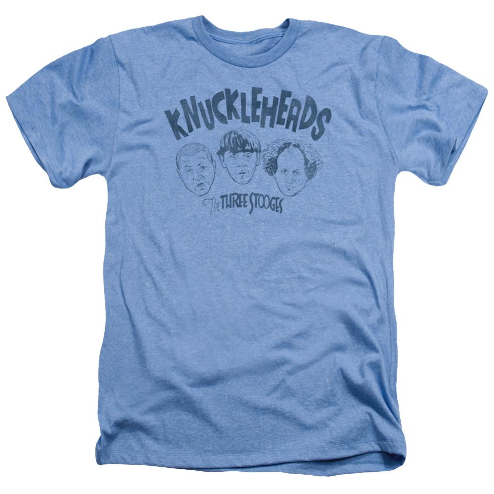 Three Stooges Knuckleheads Men's 30/1 Heather 60 40 Poly Short-Sleeve T-Shirt