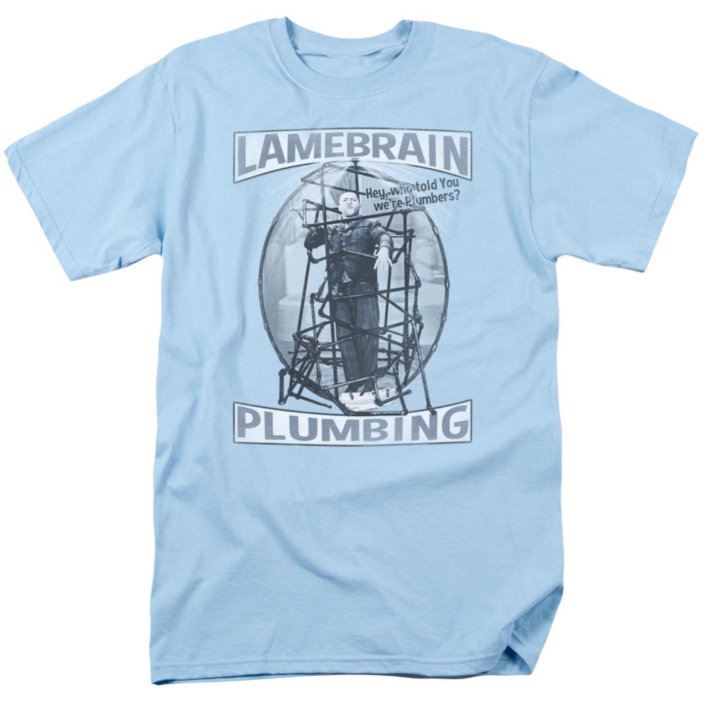 Three Stooges Lamebrain Plumbing Men's 18/1 Cotton Short-Sleeve T-Shirt