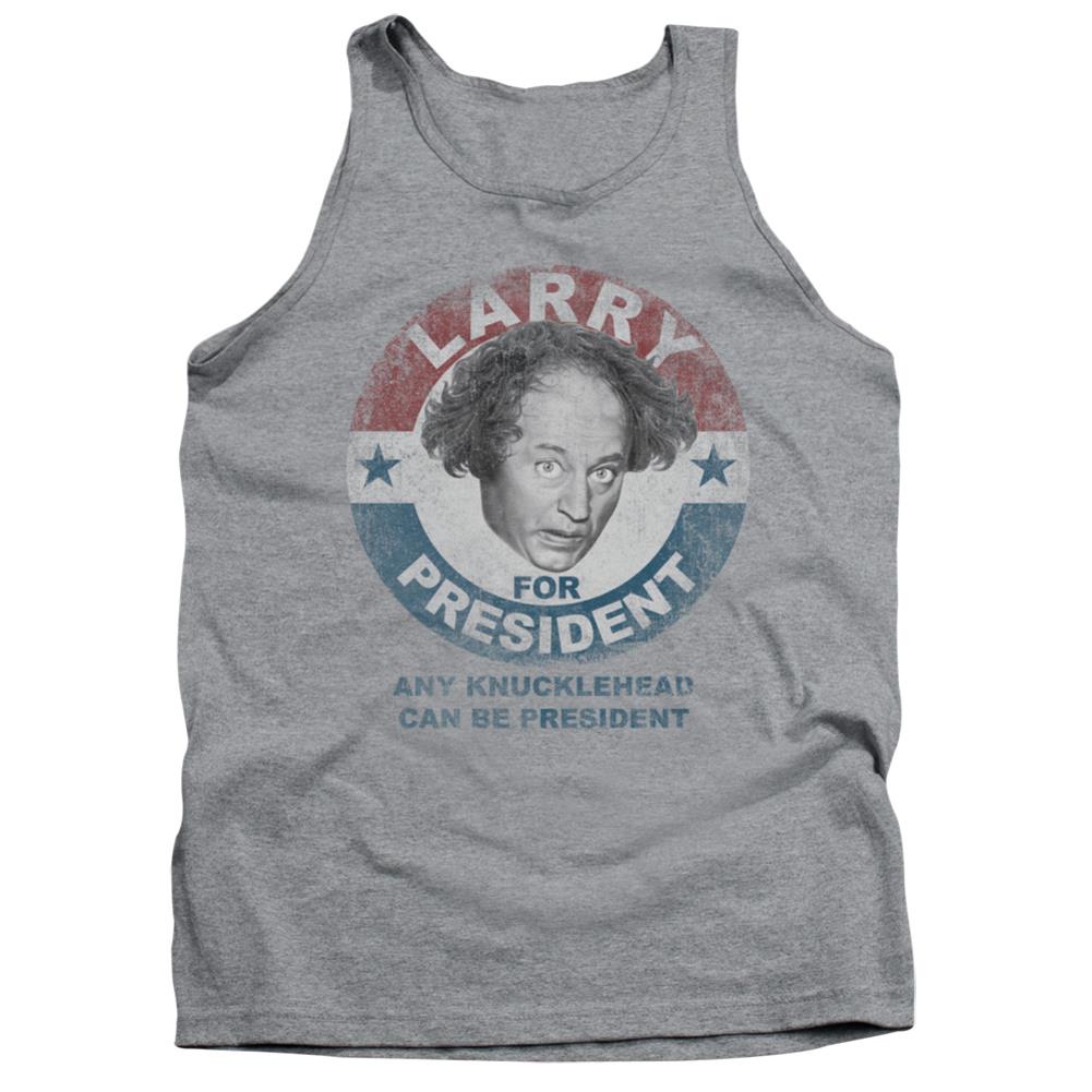 Three Stooges Larry For President Men's 18/1 Cotton Tank Top