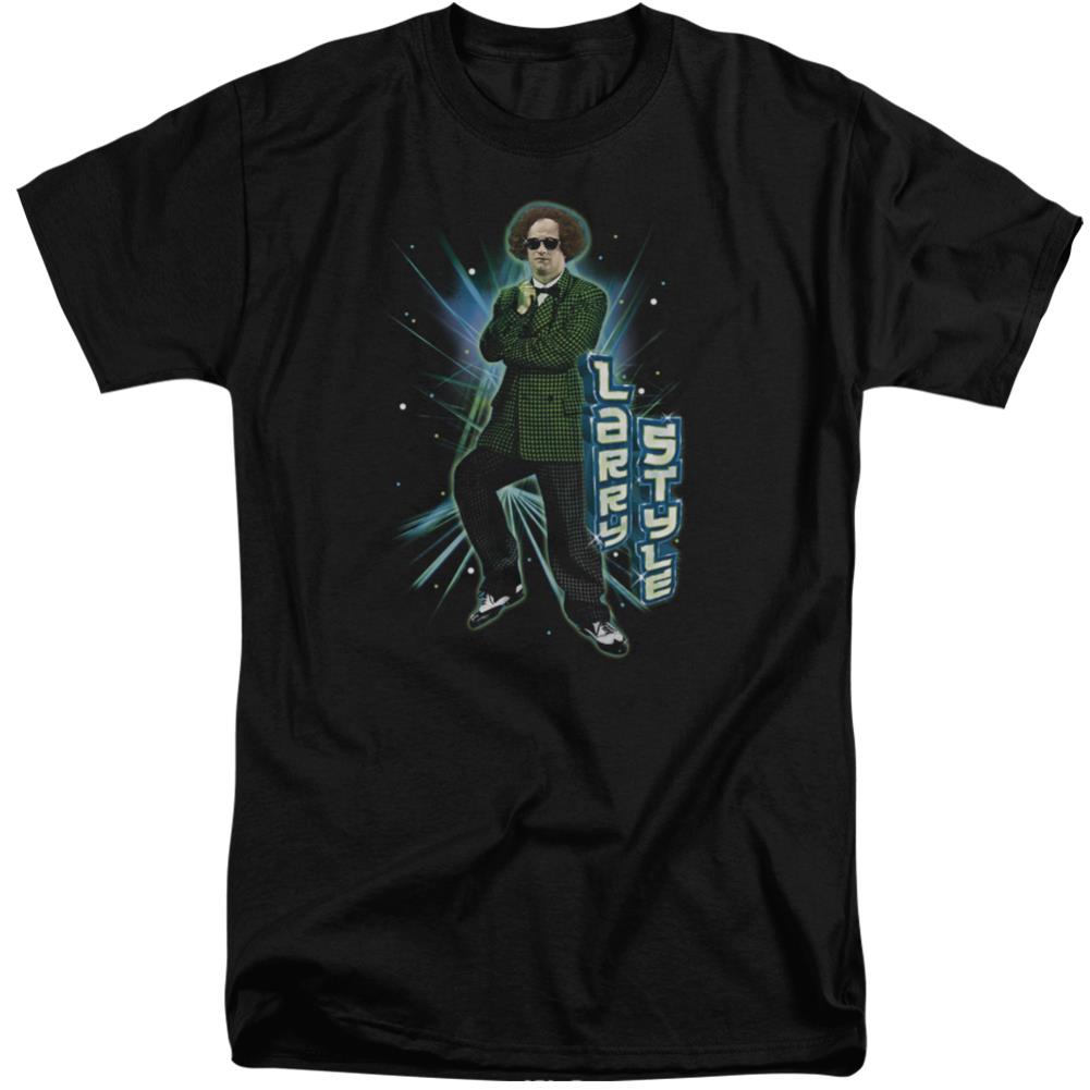 Three Stooges Larry Style Men's 18/1 Tall Cotton Short-Sleeve T-Shirt