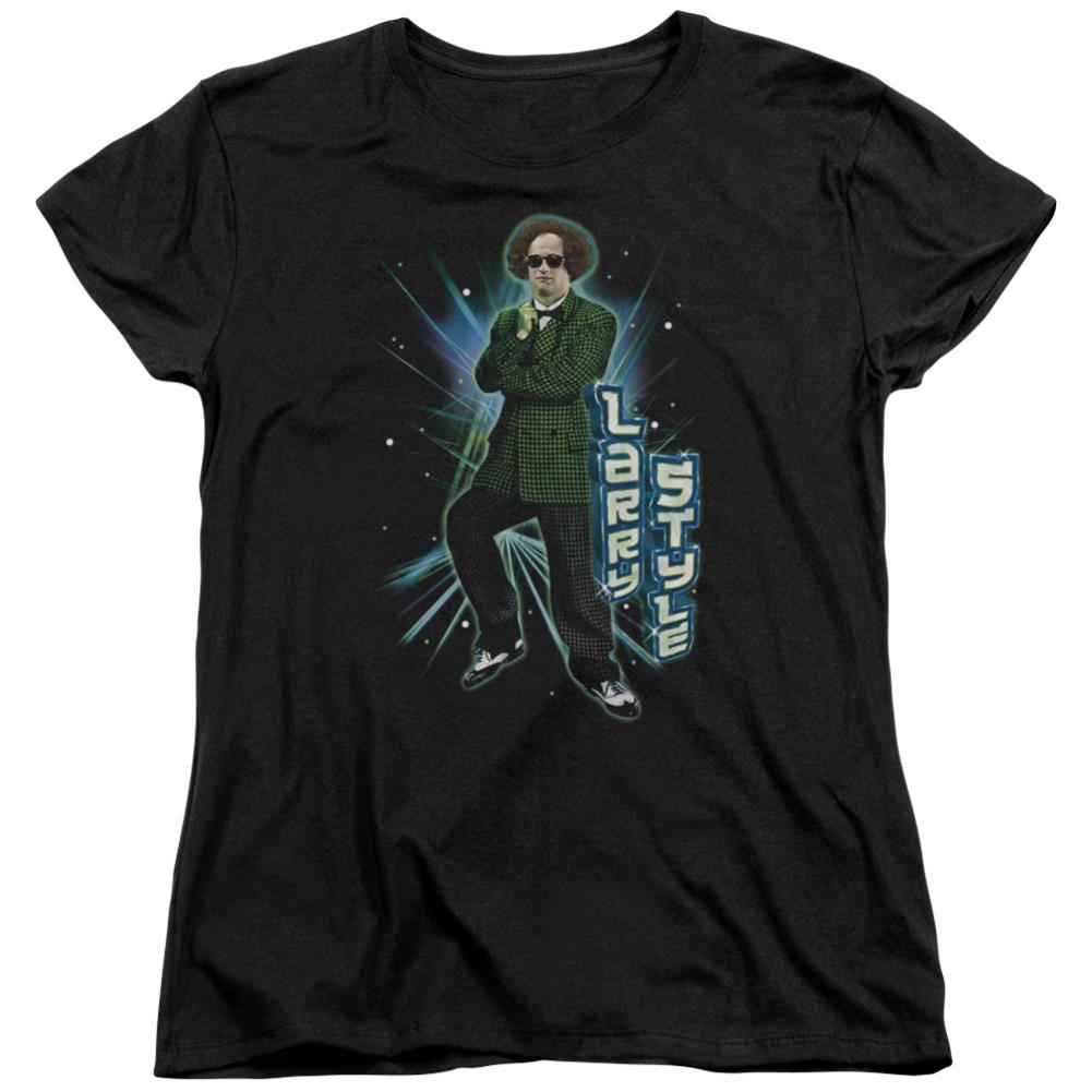 Three Stooges Larry Style Women's 18/1 Cotton Short-Sleeve T-Shirt