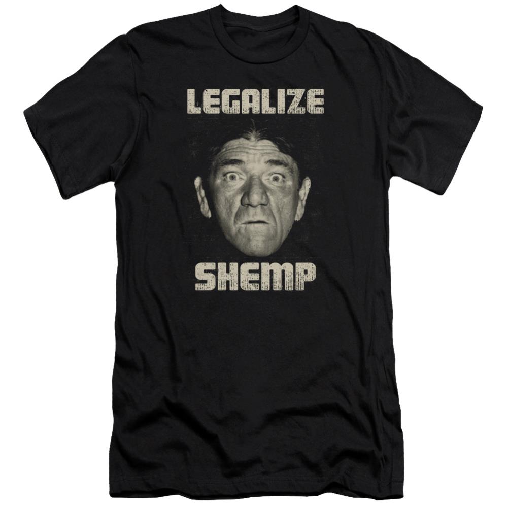 Three Stooges Legalize Shemp Men's Ultra-Soft 30/1 Cotton Slim Short-Sleeve T-Shirt