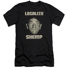 Three Stooges Legalize Shemp Men's Ultra-Soft 30/1 Cotton Slim Short-Sleeve T-Shirt