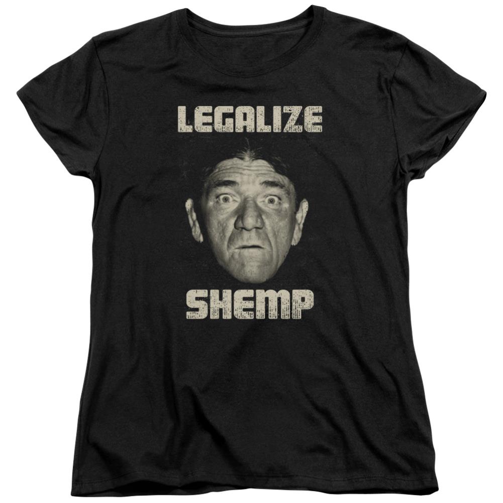 Three Stooges Legalize Shemp Women's 18/1 Cotton Short-Sleeve T-Shirt