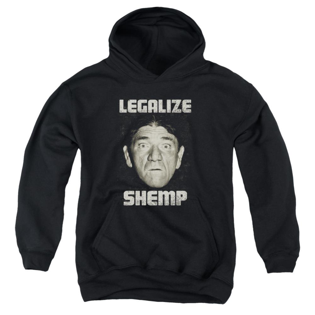 Three Stooges Legalize Shemp Youth Cotton Poly Pull-Over Hoodie