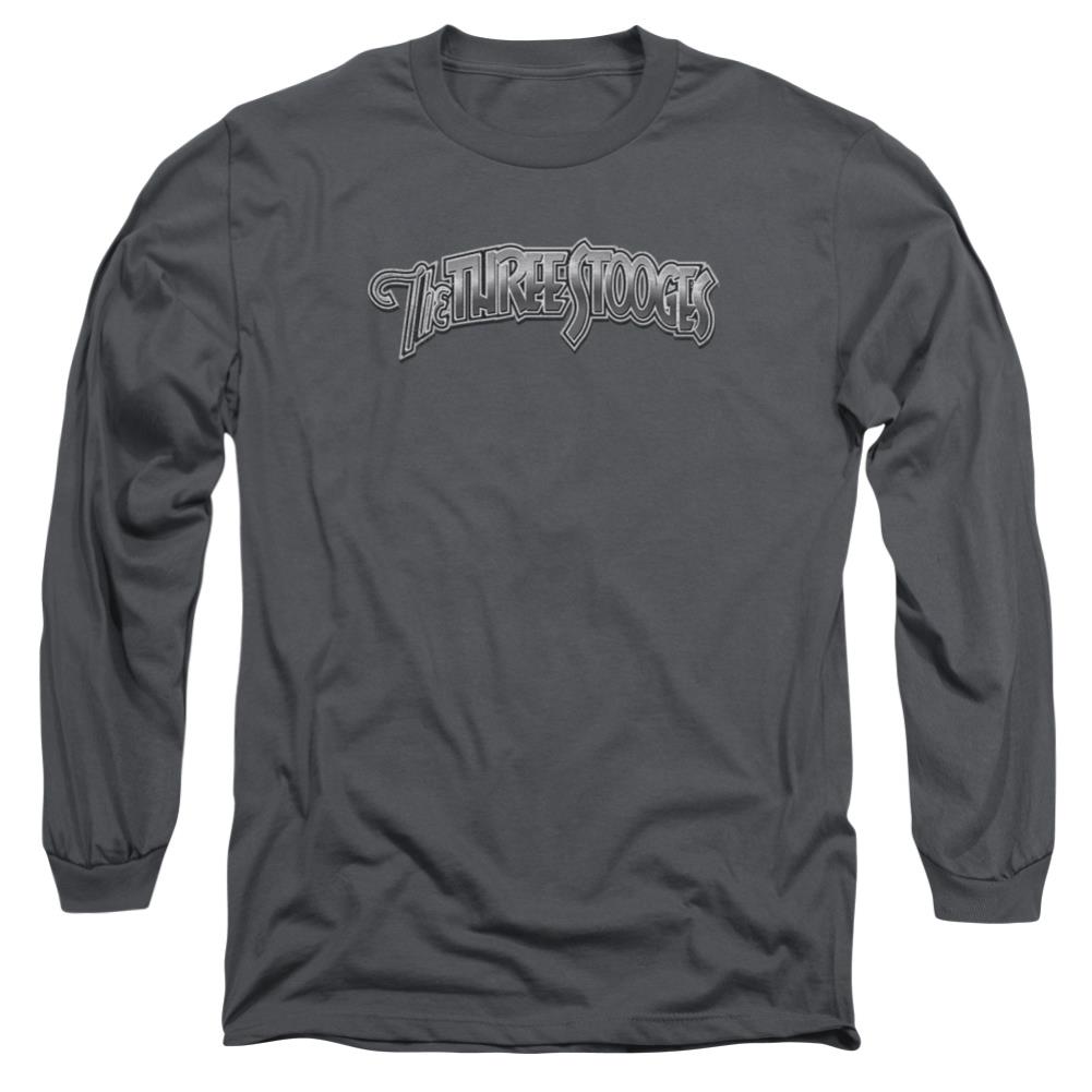 Three Stooges Metallic Logo Men's 18/1 Cotton Long-Sleeve T-Shirt