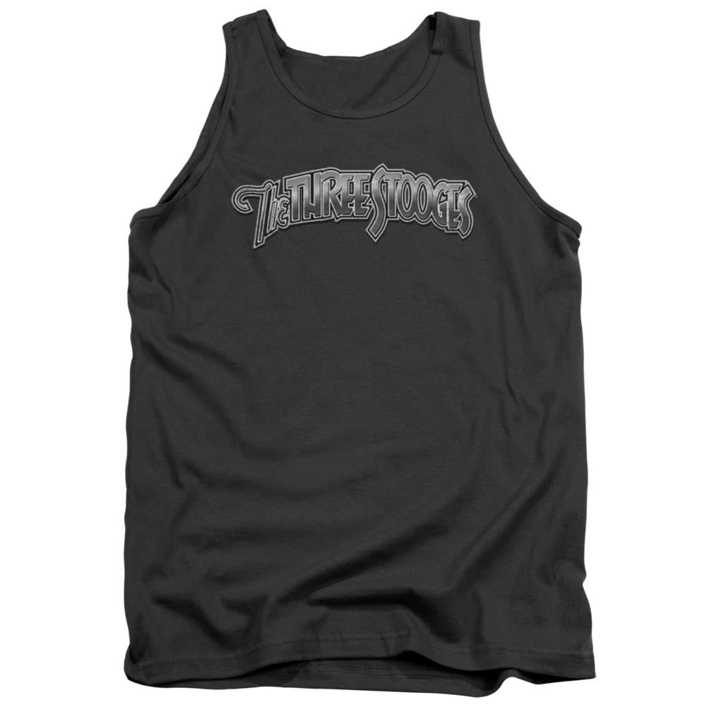 Three Stooges Metallic Logo Men's 18/1 Cotton Tank Top