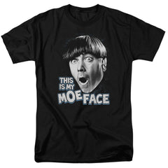 Three Stooges Moe Face Men's 18/1 Cotton Short-Sleeve T-Shirt