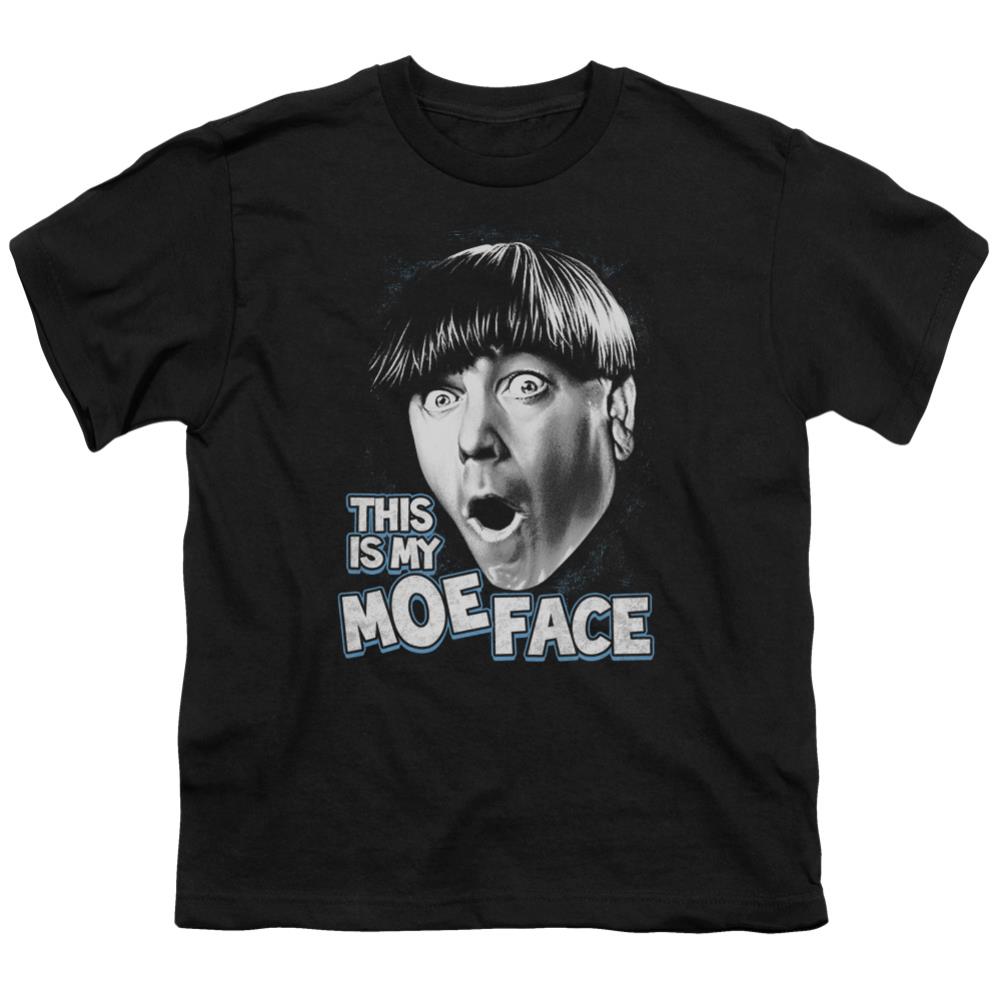 Three Stooges Moe Face Youth 18/1 100% Cotton Short-Sleeve T-Shirt