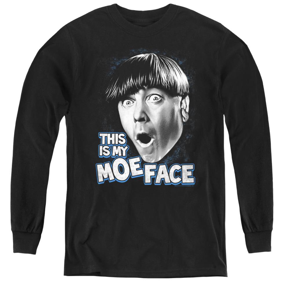 Three Stooges Moe Face Youth Long-Sleeve T-Shirt