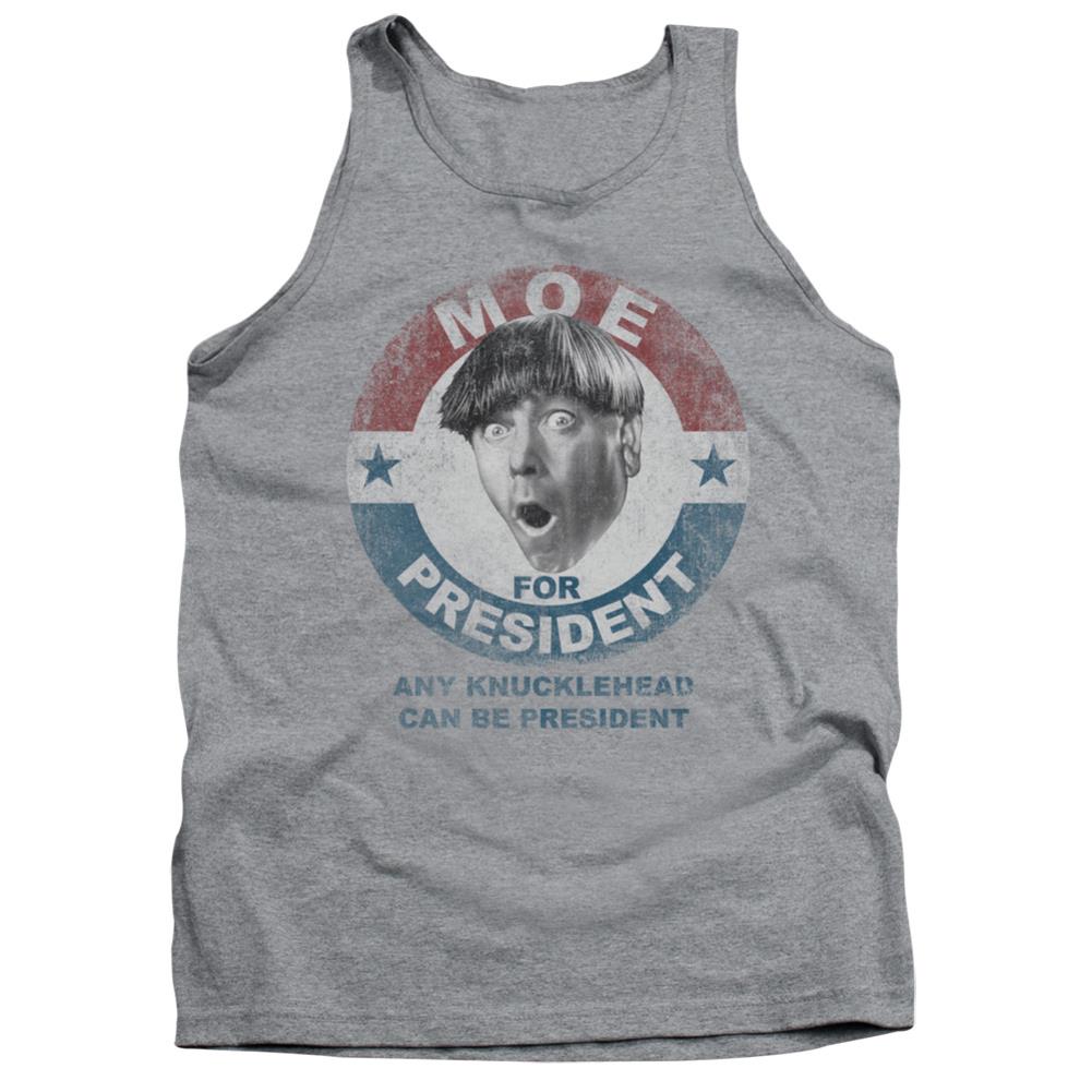 Three Stooges Moe For President Men's 18/1 Cotton Tank Top