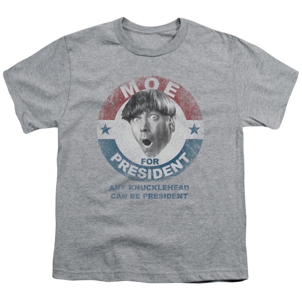 Three Stooges Moe For President Youth 18/1 100% Cotton Short-Sleeve T-Shirt