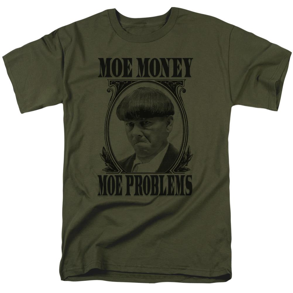 Three Stooges Moe Money Men's 18/1 Cotton Short-Sleeve T-Shirt