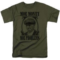Three Stooges Moe Money Men's 18/1 Cotton Short-Sleeve T-Shirt