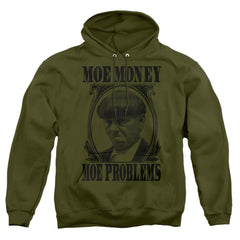 Three Stooges Moe Money Men's Pull-Over 75 25 Poly Hoodie