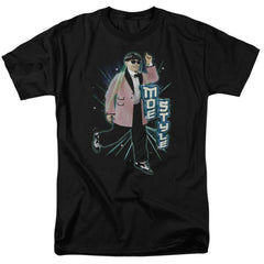 Three Stooges Moe Style Men's 18/1 Cotton Short-Sleeve T-Shirt