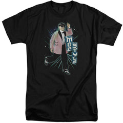 Three Stooges Moe Style Men's 18/1 Tall Cotton Short-Sleeve T-Shirt