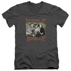 Three Stooges Moronica Men's 30/1 Cotton Slim V-Neck T-Shirt