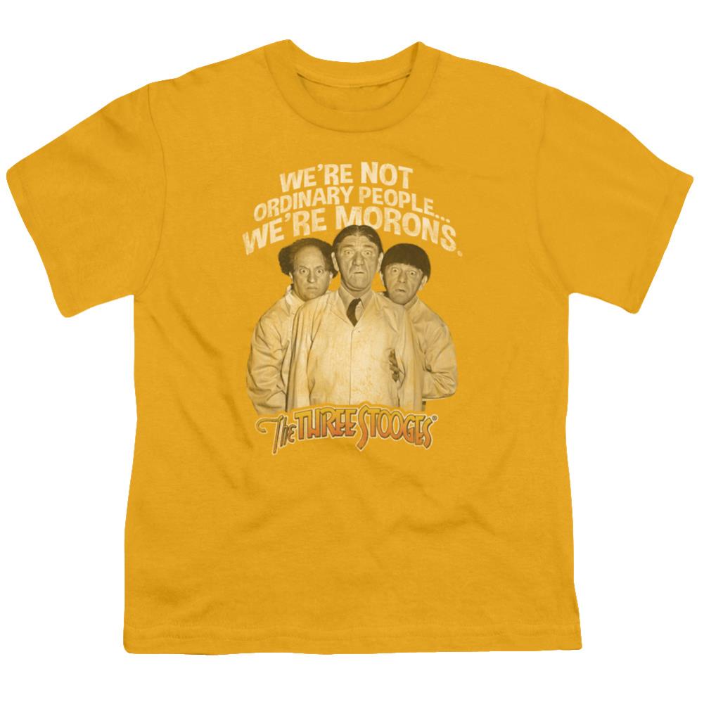 Three Stooges Morons Youth 18/1 100% Cotton Short-Sleeve T-Shirt
