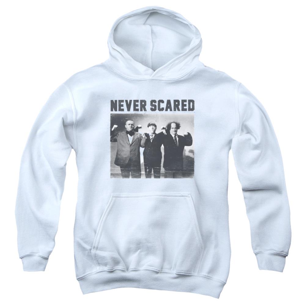 Three Stooges Never Scared Youth Cotton Poly Pull-Over Hoodie