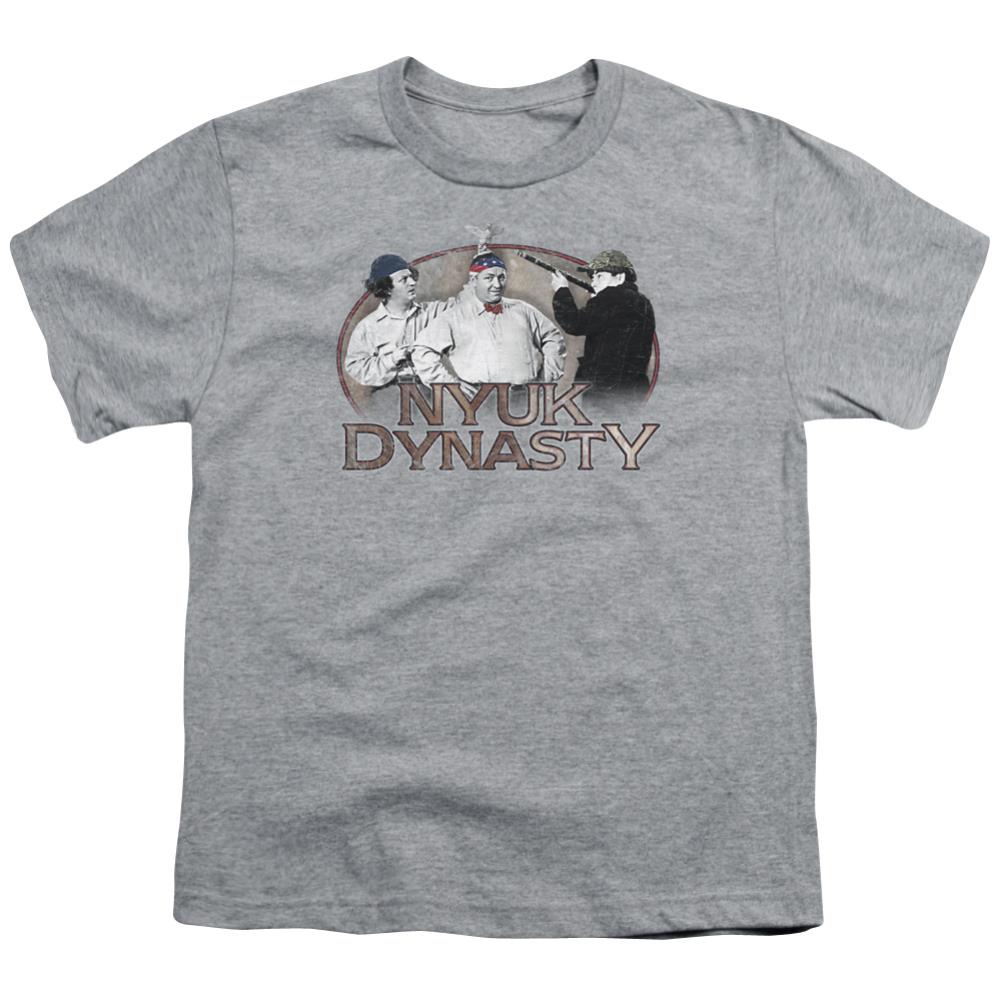 Three Stooges Nyuk Dynasty Youth 18/1 100% Cotton Short-Sleeve T-Shirt